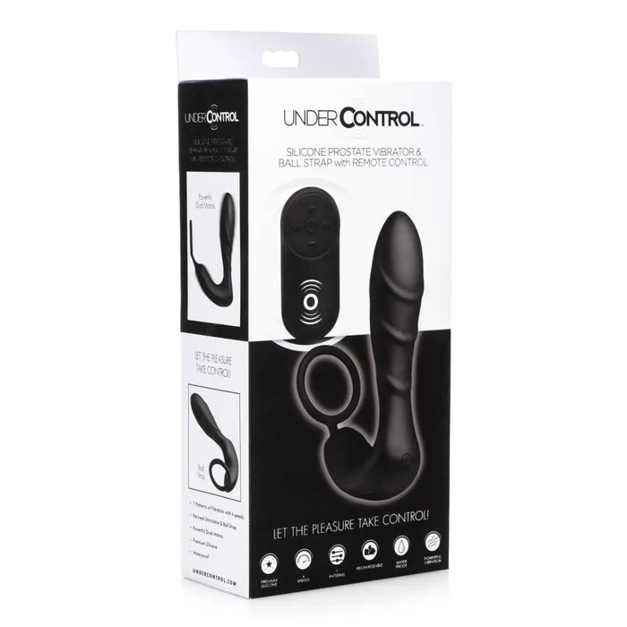 Silicone Prostate Vibrator And Strap With Remote Control