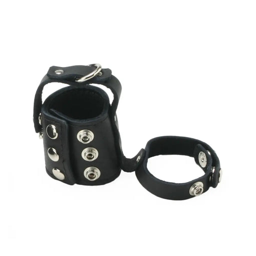 Strict Leather Cock Strap and Ball Stretcher Large