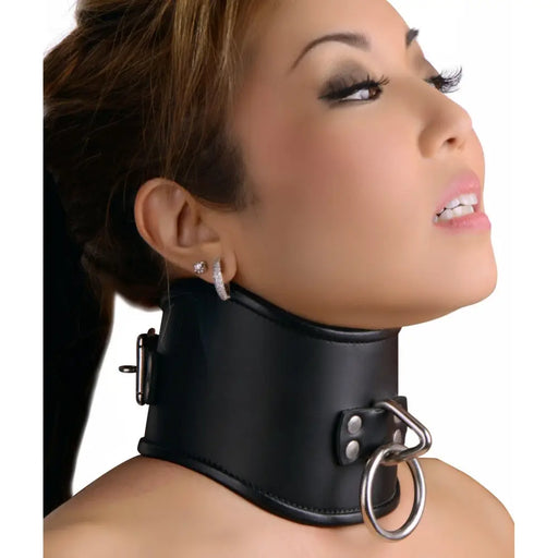 Strict Leather Locking Posture Collar Large