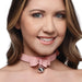 Sugar Kitty Cat Bell Collar - Pink/silver