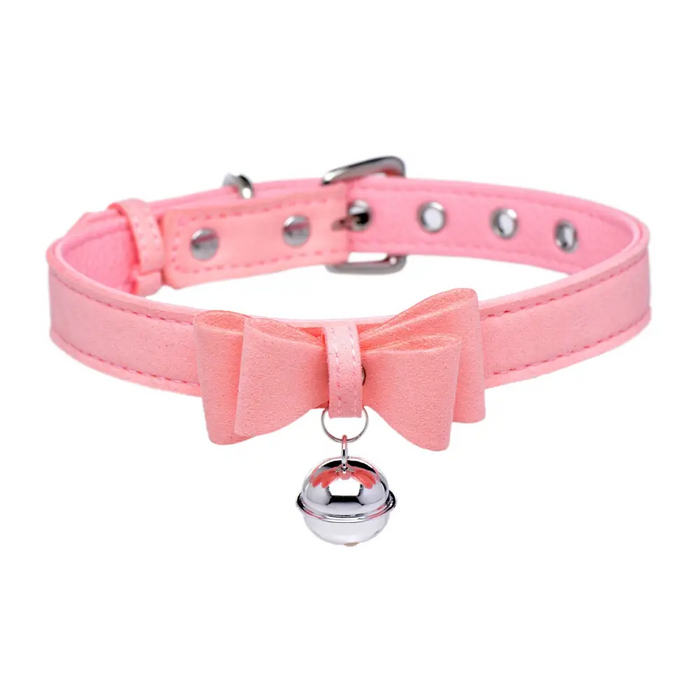 Sugar Kitty Cat Bell Collar - Pink/silver