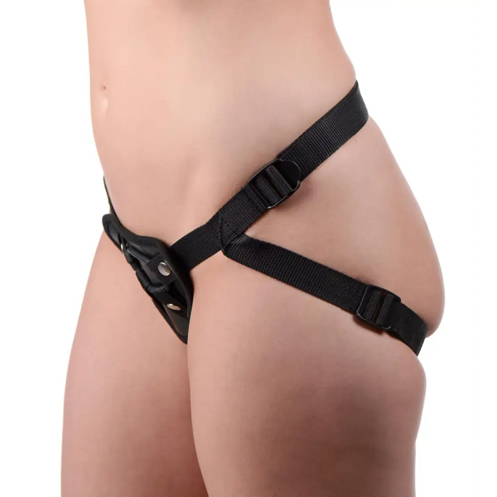 Sutra Fleece-lined Strap On With Vibrator Pouch