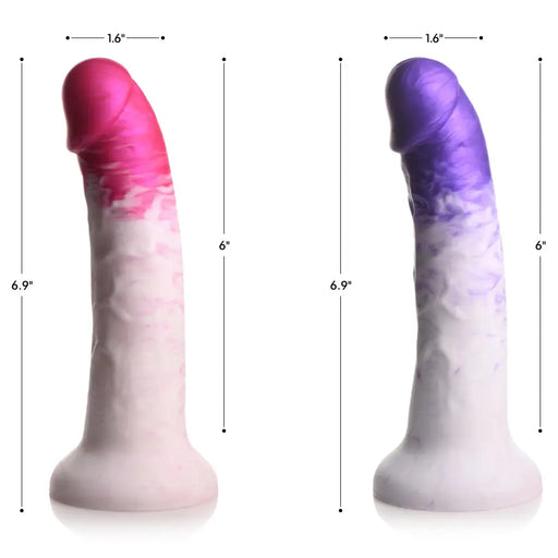 Swirl Realistic Silicone Dildo Purple