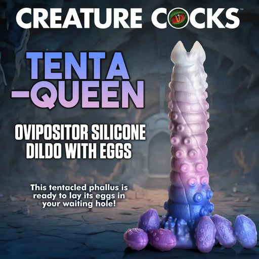 Tenta-queen Ovipositor Silicone Dildo with Eggs