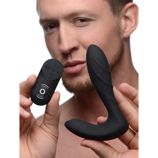 Textured Silicone Prostate Vibrator With Remote Control