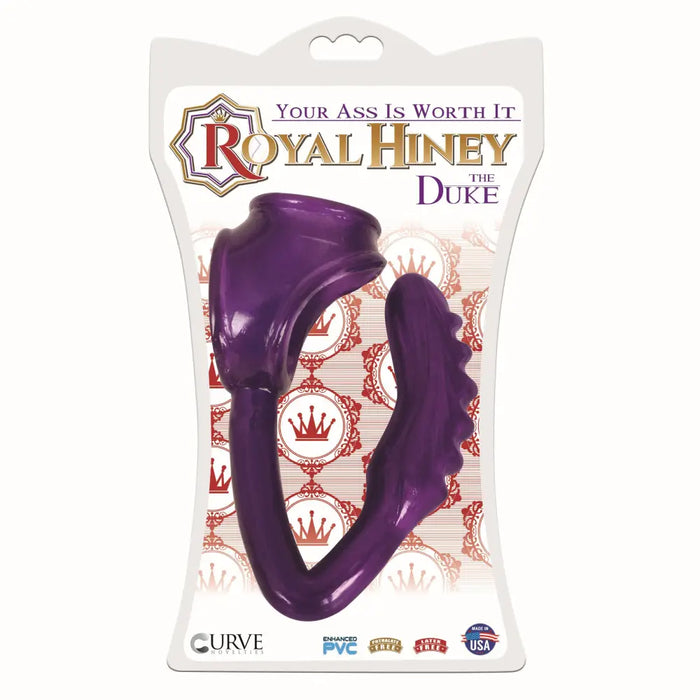 The Duke Cock And Ball Ring With Anal Plug Purple