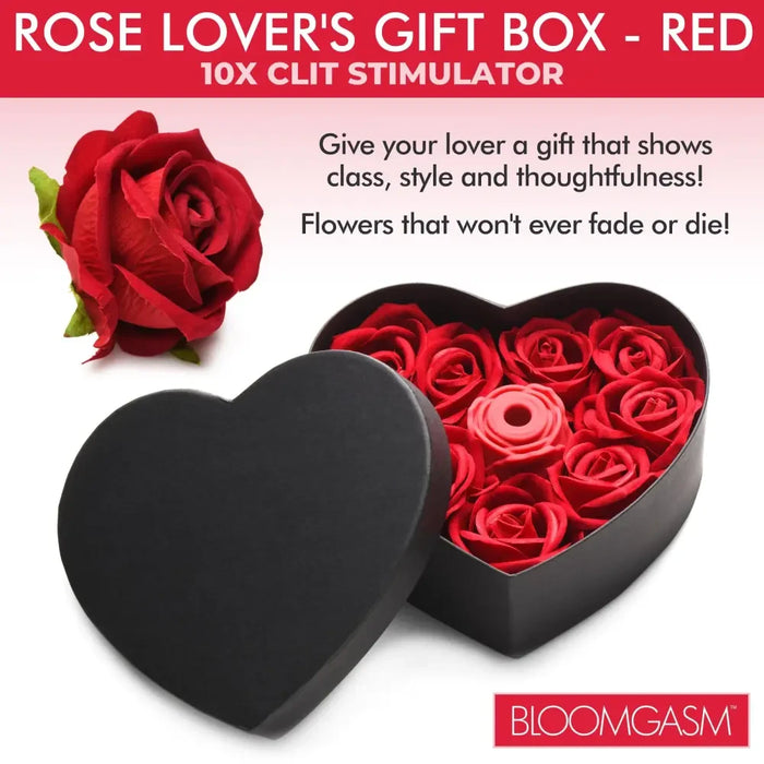 The Rose Lover’s Gift Box 10x Clit Suction - Red