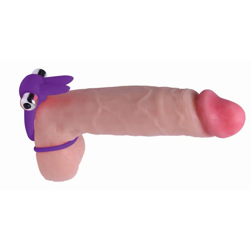 Throbbing Hopper Cock and Ball Ring with Vibrating Clit