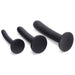 Trinity Strap-on Silicone 3 Piece Dildo Set - Black