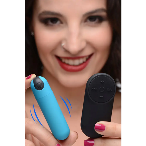 Vibrating Bullet With Remote Control Blue