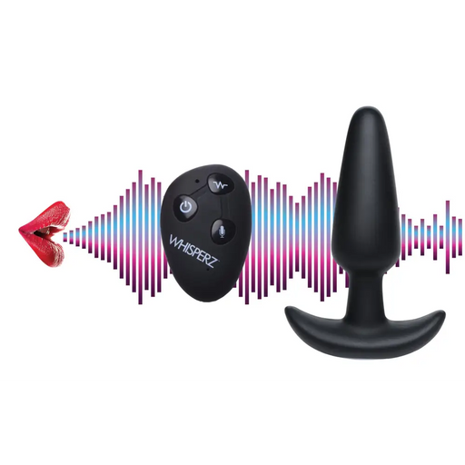 Voice Activated 10x Silicone Vibrating Slim Butt Plug